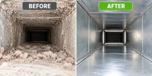 before-and-after photos from a Boucherville job