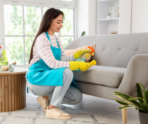 Cleaning a sofa yourself